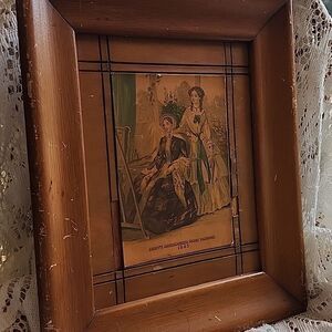 Vintage Framed Print Godey's Americanized Paris Fashions 1845